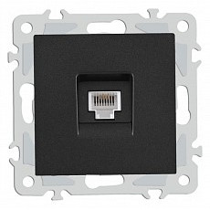 Розетка телефонная rj-11 без рамки arte milano am-206 206.51-1.black